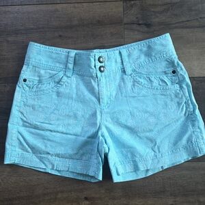 Athleta Dipper Turquoise Patterned  Women's Shorts